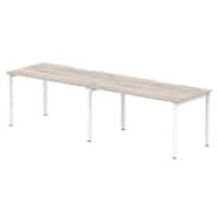 dynamic Evolve Plus Bench Desk Rectangular Grey Oak H-Frame 2,800 (W) x 800 (D) x 750 (H) mm MFC (Melamine Faced Chipboard)