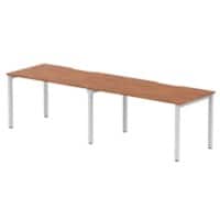 dynamic Evolve Plus Bench Desk Rectangular Walnut H-Frame 2,800 (W) x 800 (D) x 750 (H) mm MFC (Melamine Faced Chipboard)