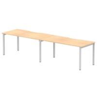 dynamic Evolve Plus Bench Desk Rectangular Maple H-Frame 3,200 (W) x 800 (D) x 750 (H) mm MFC (Melamine Faced Chipboard)