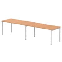 dynamic Evolve Plus Bench Desk Rectangular Oak H-Frame 3,200 (W) x 800 (D) x 750 (H) mm MFC (Melamine Faced Chipboard)