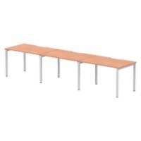 dynamic Evolve Plus Bench Desk Rectangular Beech H-Frame 3,600 (W) x 800 (D) x 750 (H) mm MFC (Melamine Faced Chipboard)