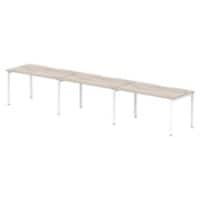dynamic Evolve Plus Bench Desk Rectangular Grey Oak H-Frame 4,200 (W) x 800 (D) x 750 (H) mm MFC (Melamine Faced Chipboard)