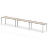 dynamic Evolve Plus Bench Desk Rectangular Grey Oak H-Frame 4,800 (W) x 800 (D) x 750 (H) mm MFC (Melamine Faced Chipboard)