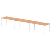 dynamic Evolve Plus Bench Desk Rectangular Oak H-Frame 4,800 (W) x 800 (D) x 750 (H) mm MFC (Melamine Faced Chipboard)