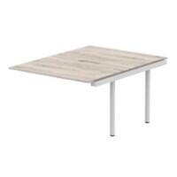 dynamic Evolve Plus Desk Extension Rectangular Grey Oak H-Frame 1,200 (W) x 1,600 (D) x 750 (H) mm MFC (Melamine Faced Chipboard)