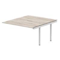dynamic Evolve Plus Desk Extension Rectangular Grey Oak H-Frame 1,400 (W) x 1,600 (D) x 750 (H) mm MFC (Melamine Faced Chipboard)