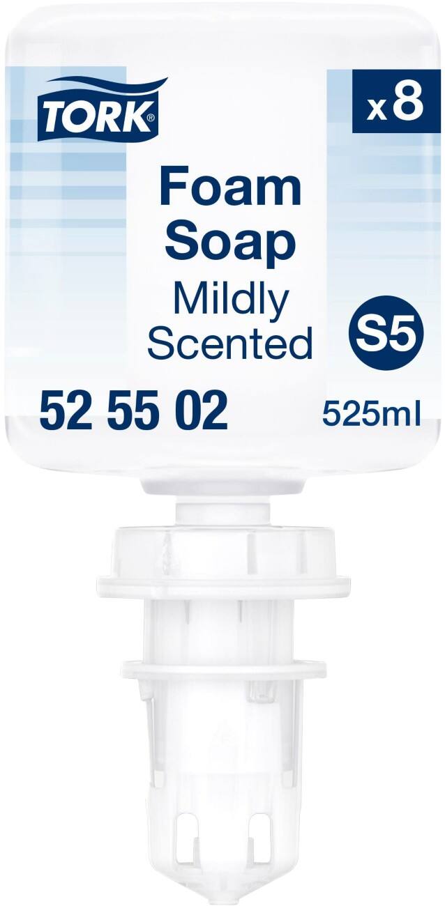 Tork S5 Hand Soap Refill Foam S5 Transparent 525502 Pack of 8 Pieces of 525 ml