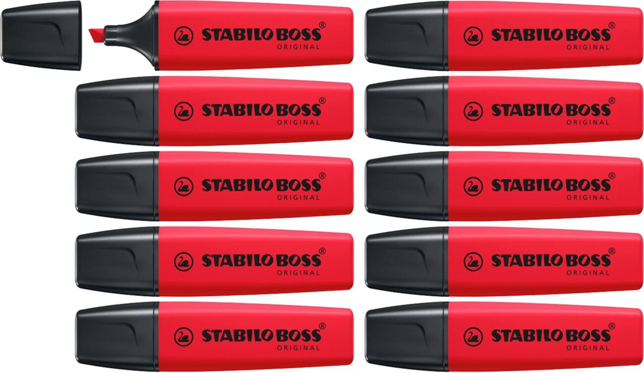 STABILO BOSS ORIGINAL Highlighter Broad Chisel 35 mm Pack of 10
