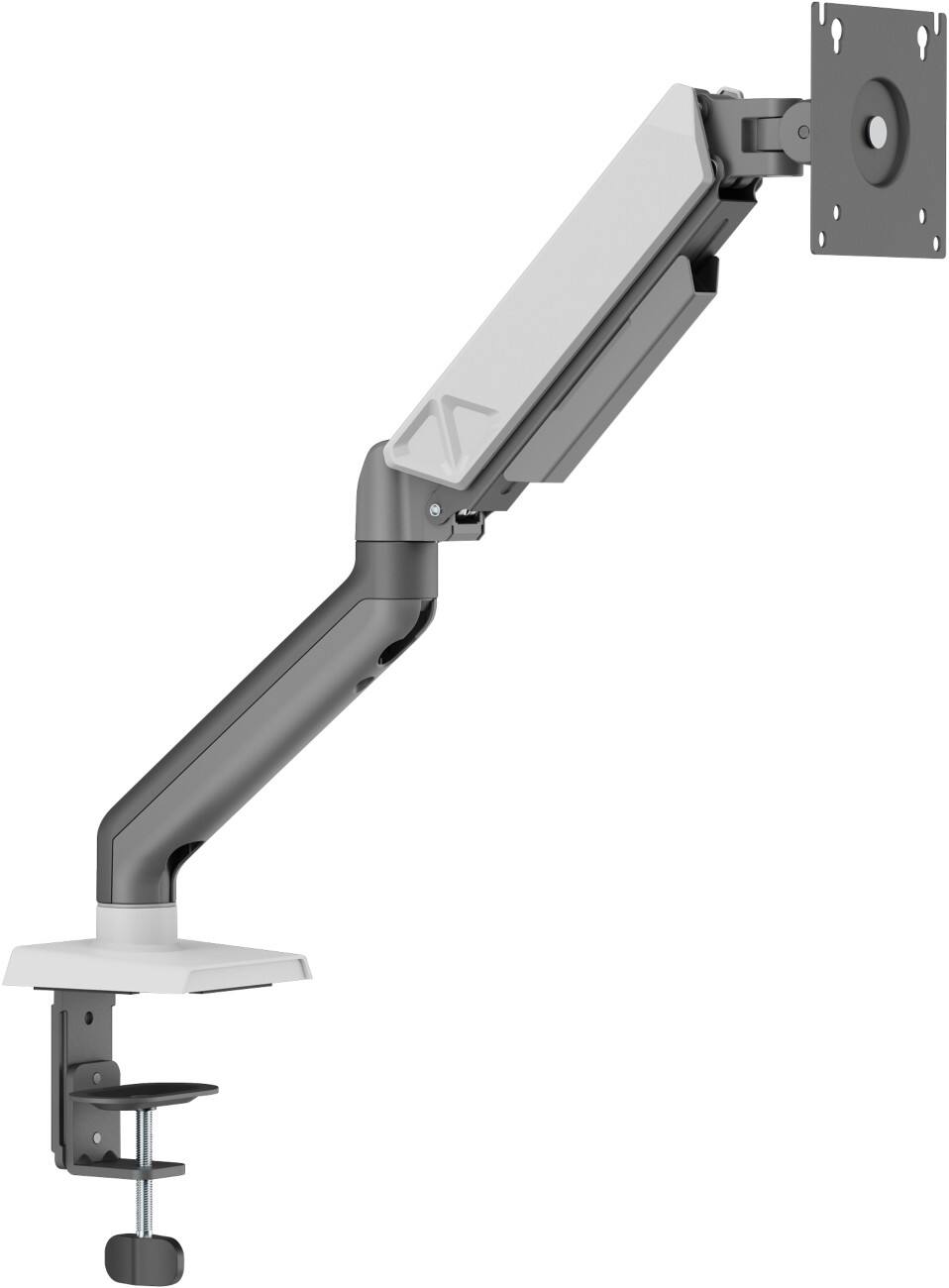 ProperAV Monitor Arm Height Adjustable 32 " 590 x 117 x 590 mm Grey White