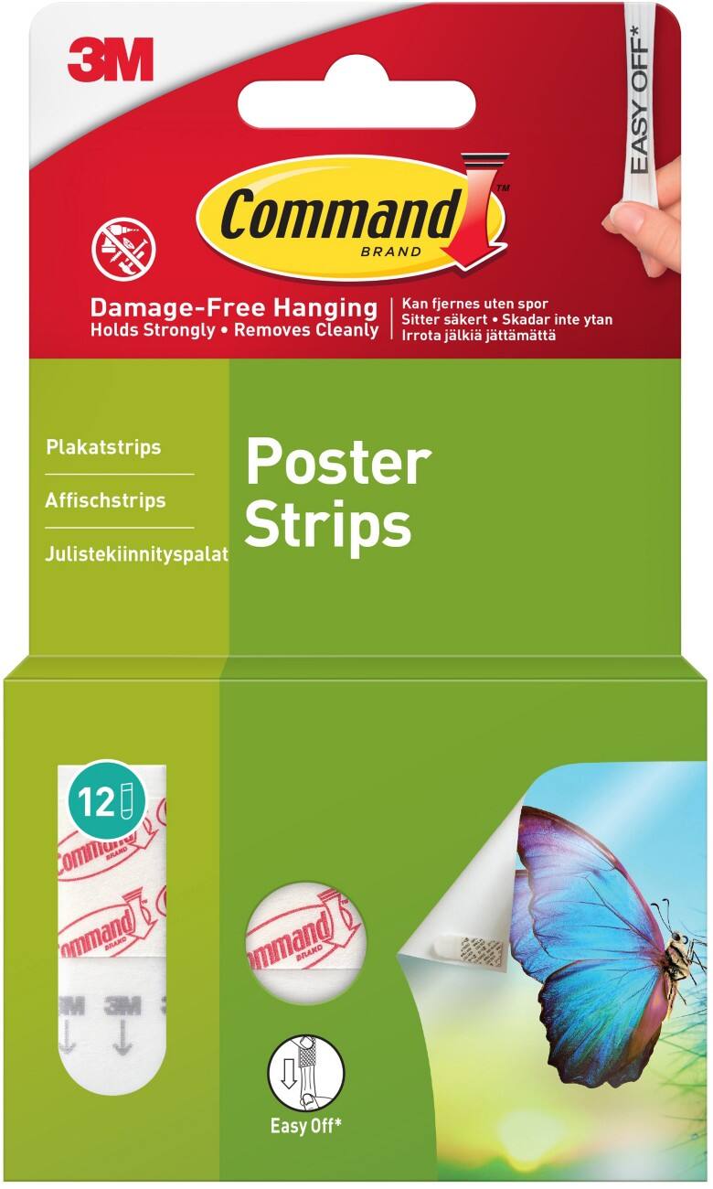 Command Adhesive Strips White Pack of 12