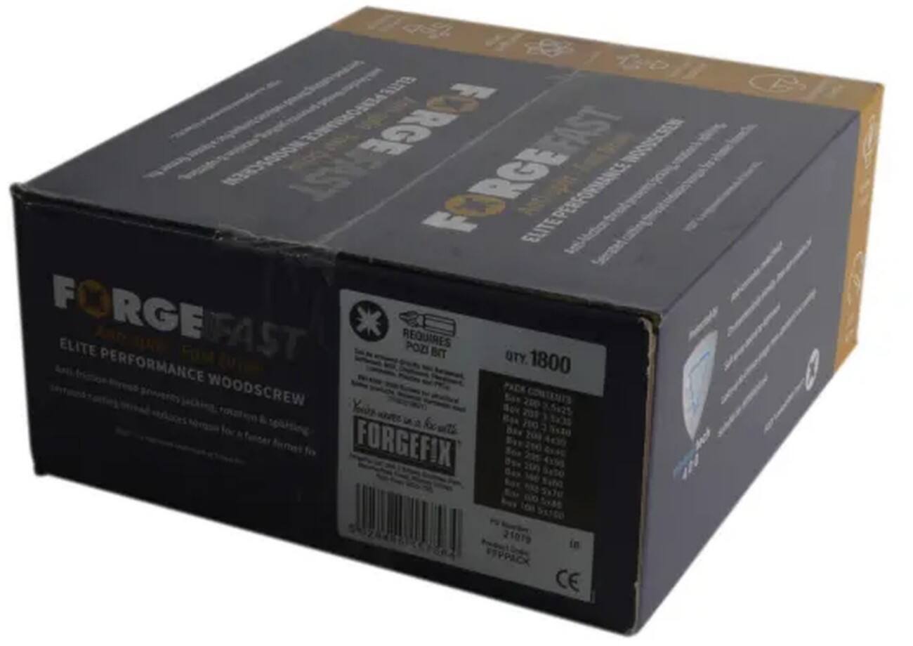 FORGEFIX ForgeFast Woodscrews FFPPACK Pack of 1800