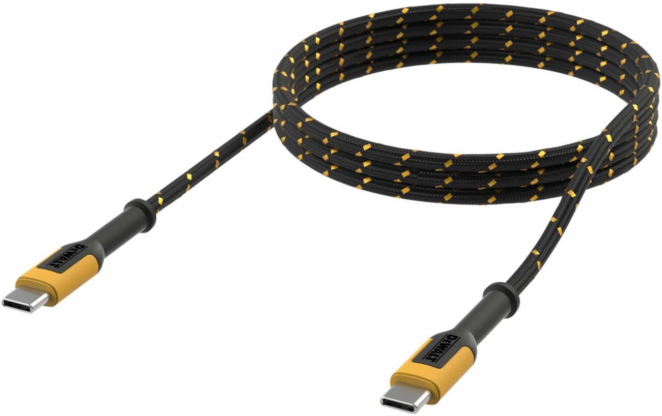 DeWALT Charging Cable USB-C Male USB-C Male 1.8 m Black, Yellow