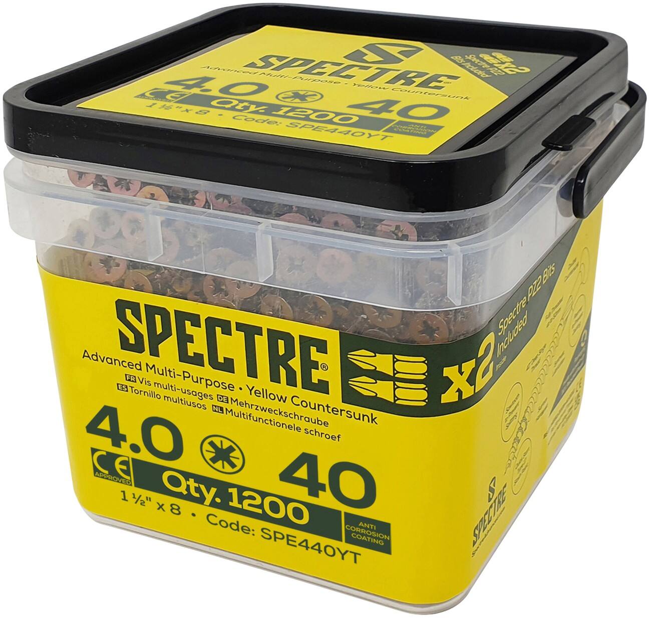 FORGEFIX Wood Screw SPE440Y Pack of 200