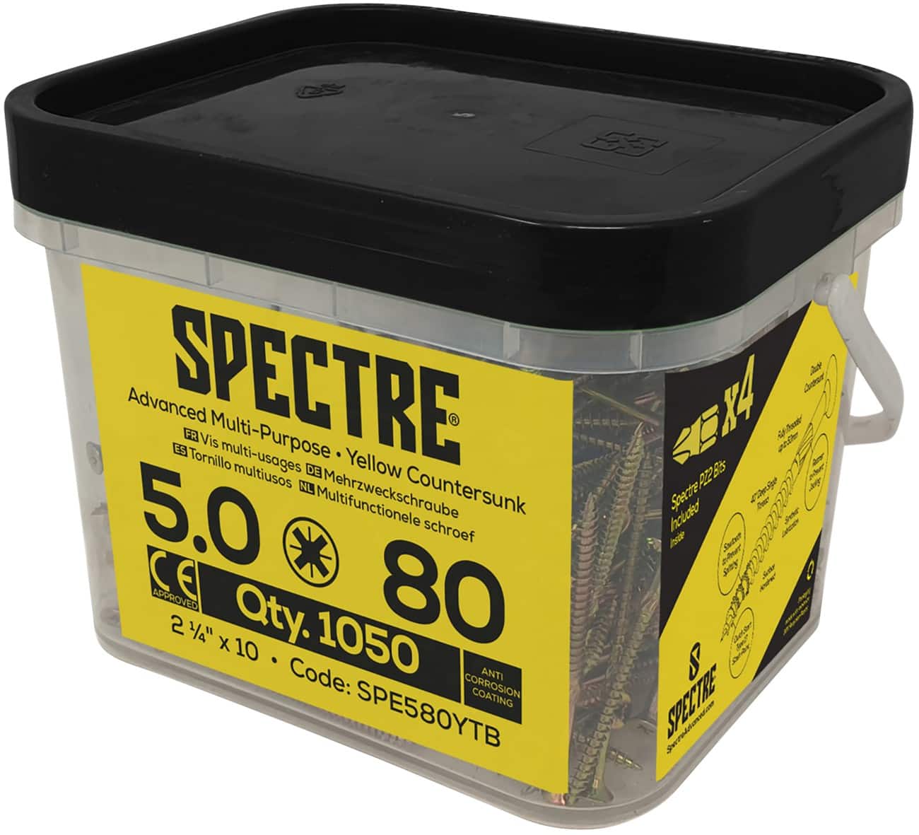 FORGEFIX Wood Screw SPE580YTB Pack of 200