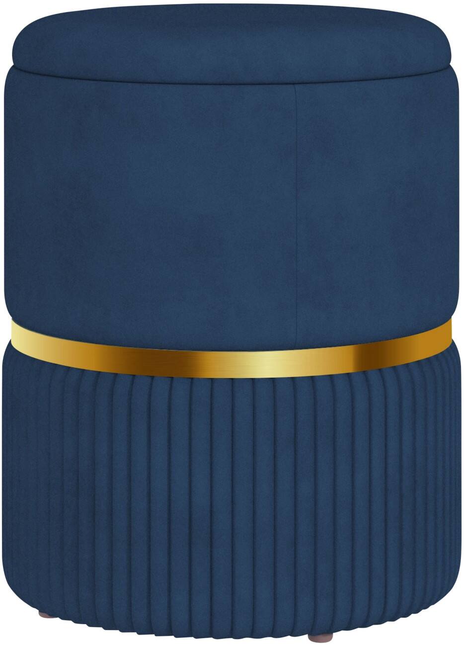 HOMCOM Storage Ottoman Fabric Without armrest Blue 120 kg 360 x 360 x 440 mm