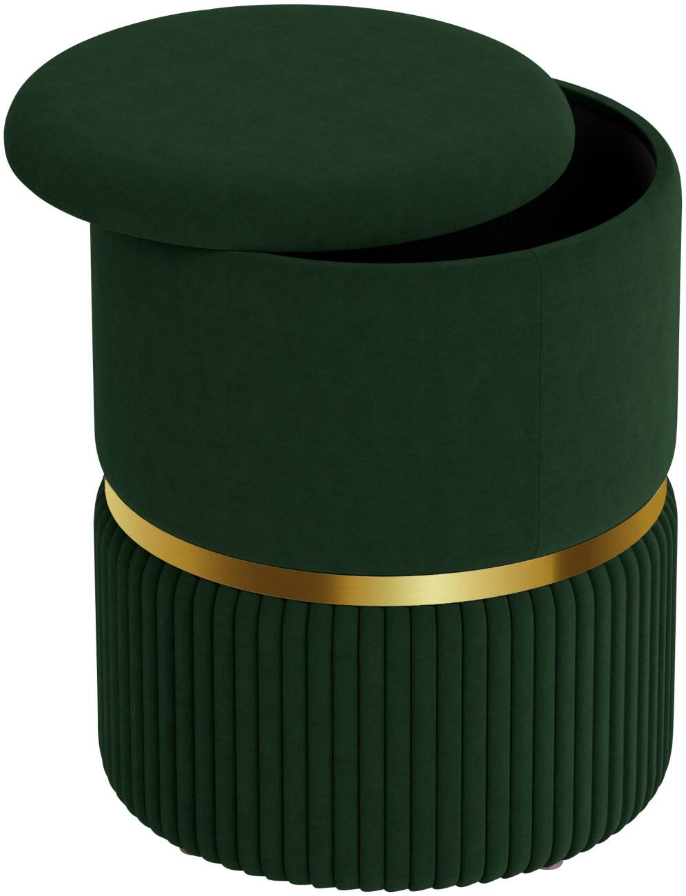 HOMCOM Storage Ottoman Fabric Without armrest Green 120 kg 360 x 360 x 440 mm