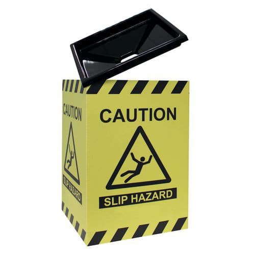 ARROW COUNTY Slip Stop Freestanding Leak and Drip Diverter Kit Slipping man Plastic 39 x 39 x 65 cm Black, Yellow
