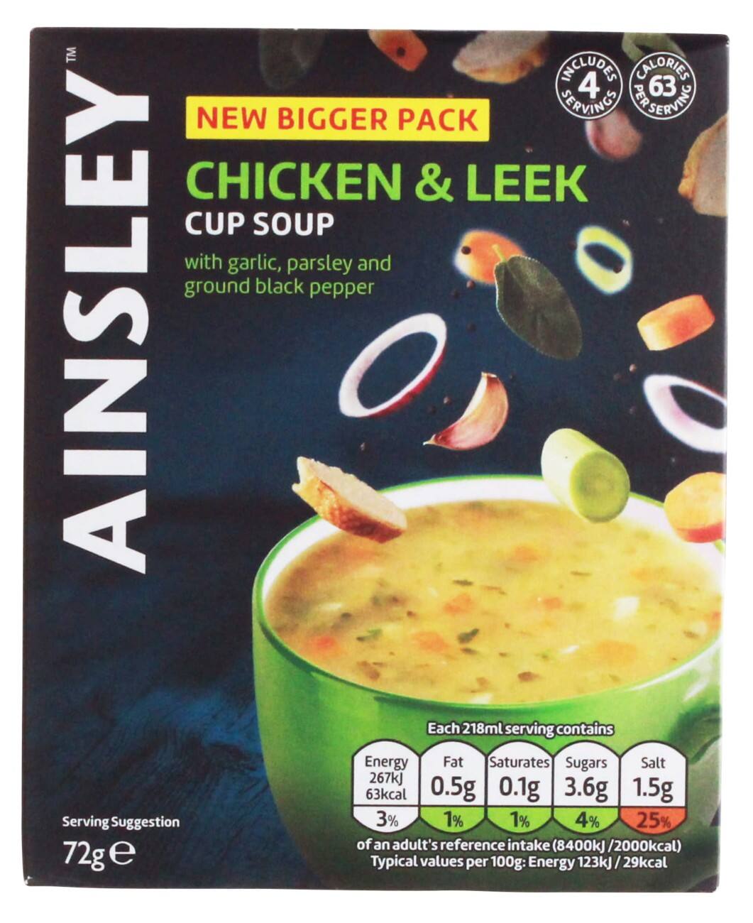 Ainsley Harriott Chicken & Leek Instant Soup Pack of 4 of 72g