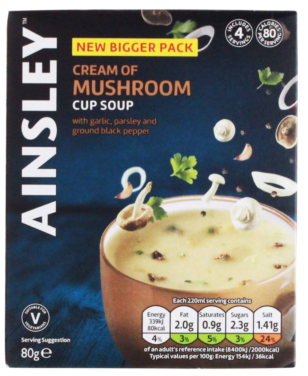 Ainsley Harriott Mushroom Instant Soup Pack of 4 of 92g