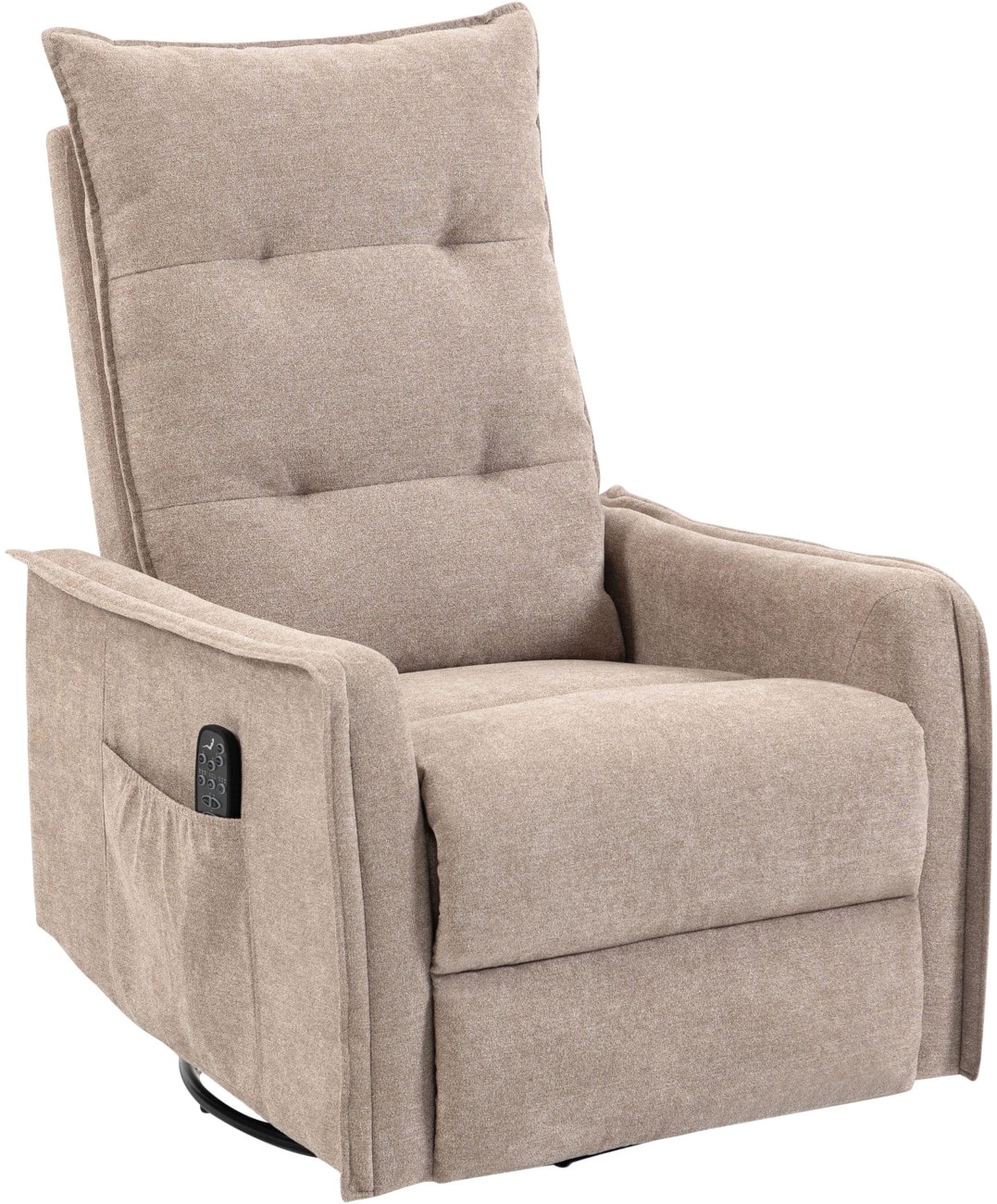 HOMCOM Armchair Fabric Height-Adjustable Seat Brown 150000 kg 710 x 930 x 990 mm