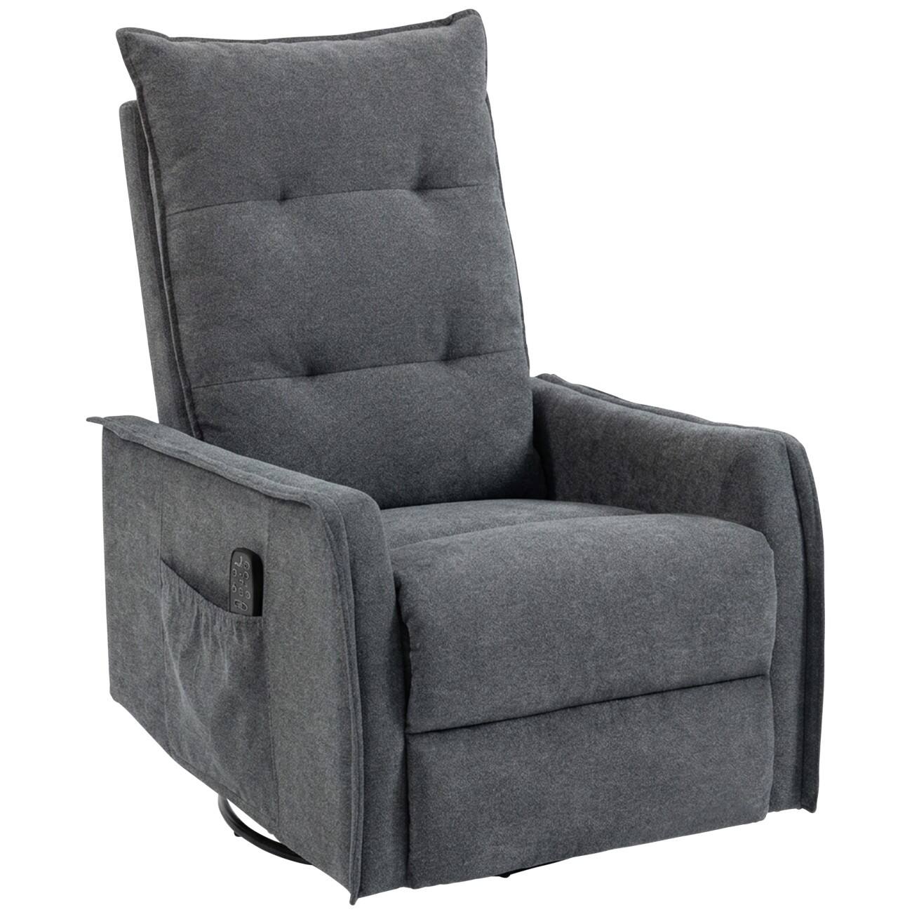HOMCOM Armchair Fabric Height-Adjustable Seat Dark Grey 150000 kg 710 x 930 x 990 mm