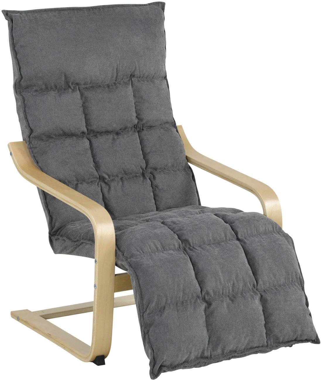 HOMCOM Armchair Fabric Grey 120000 kg 660 x 870 x 1,040 mm