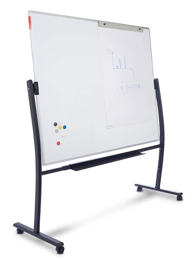Rocada Visual Line Mobile Whiteboard Magnetic Lacquered Steel Double Sided 135 (W) x 190 (H) cm