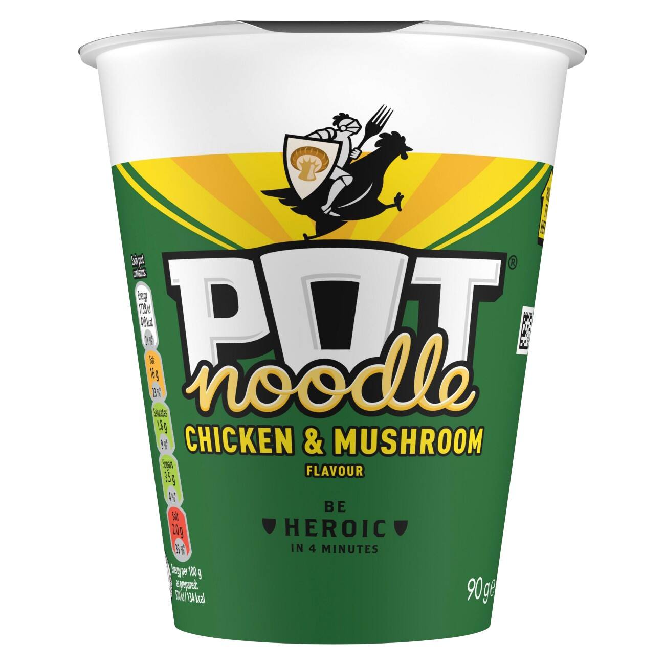POT NOODLE Chicken & Mushroom Instant Noodles Pack of 12 of 90 g