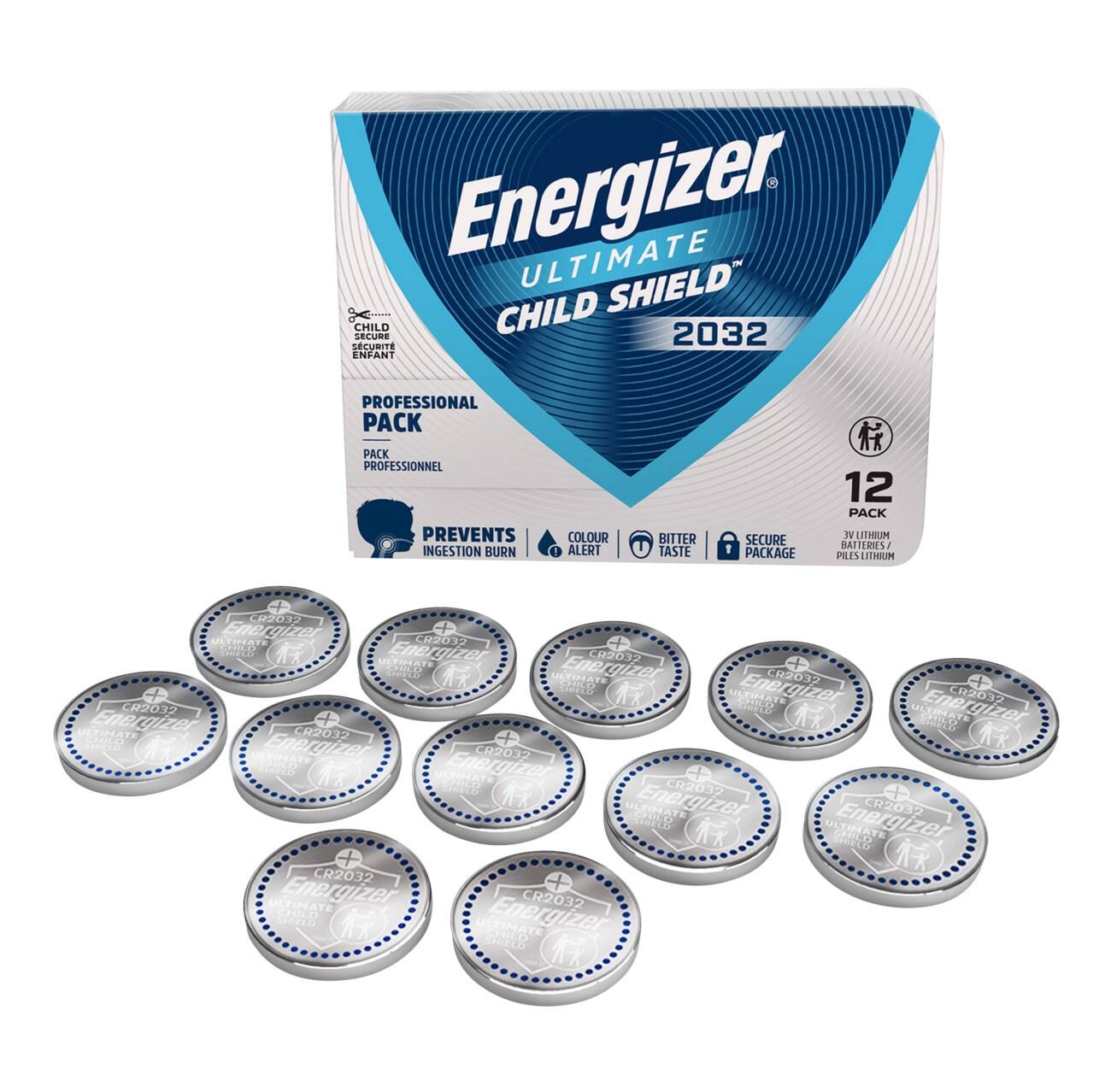 Energizer Coin Cell CR2032 Child Safe Lithium Pack of 12