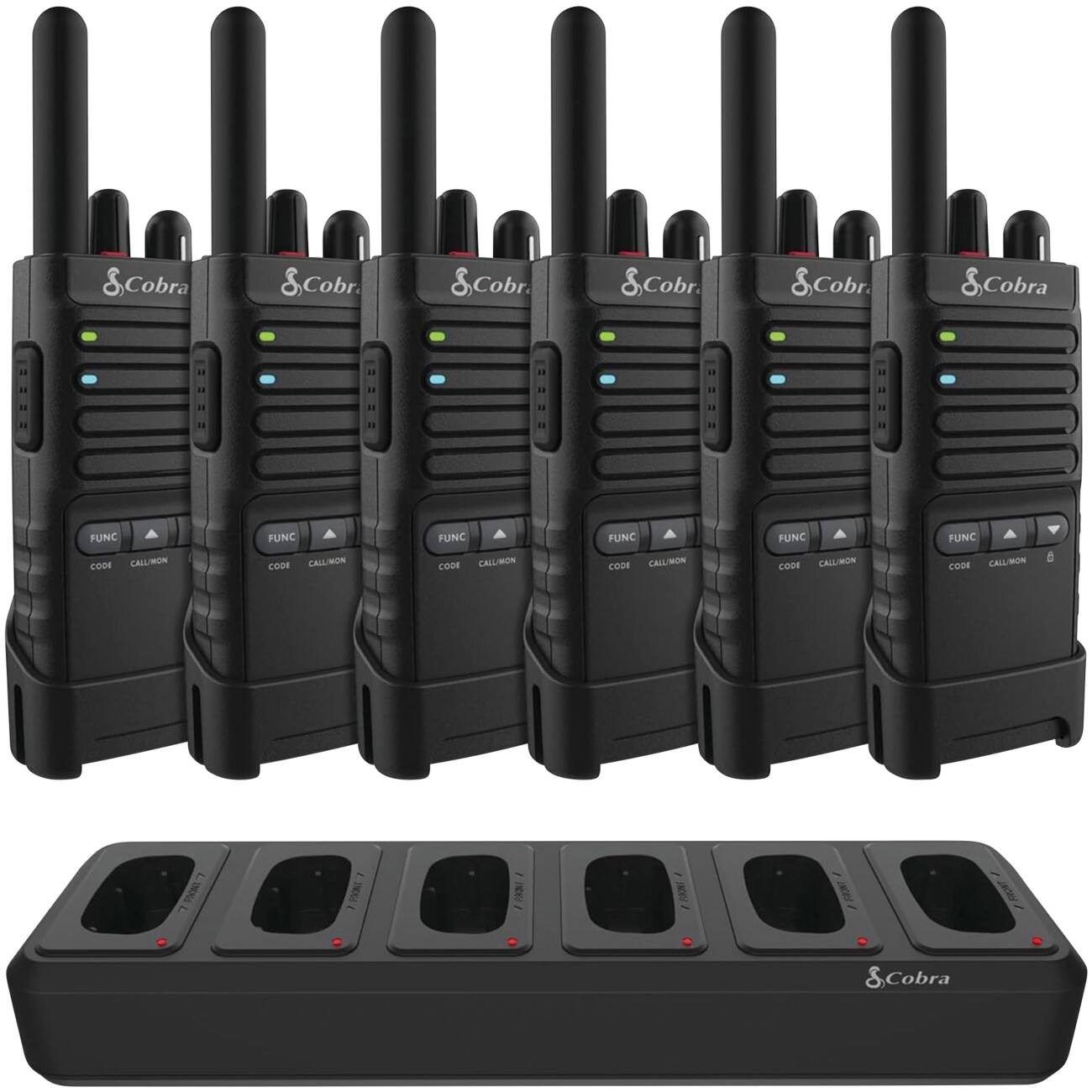 Cobra PX650-BCH6-EU Two-Way Radio Set 12 m Black Pack of 6