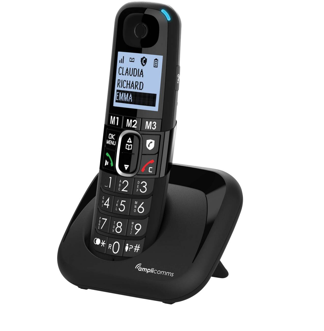 amplicomms Cordless Telephone ATL1423440 Black