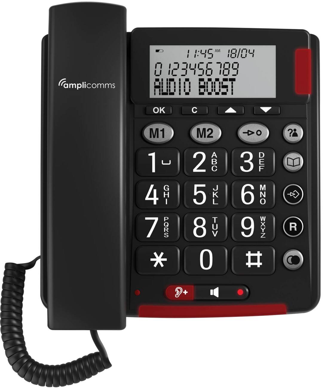 amplicomms Corded Telephone ATL1425451 Black