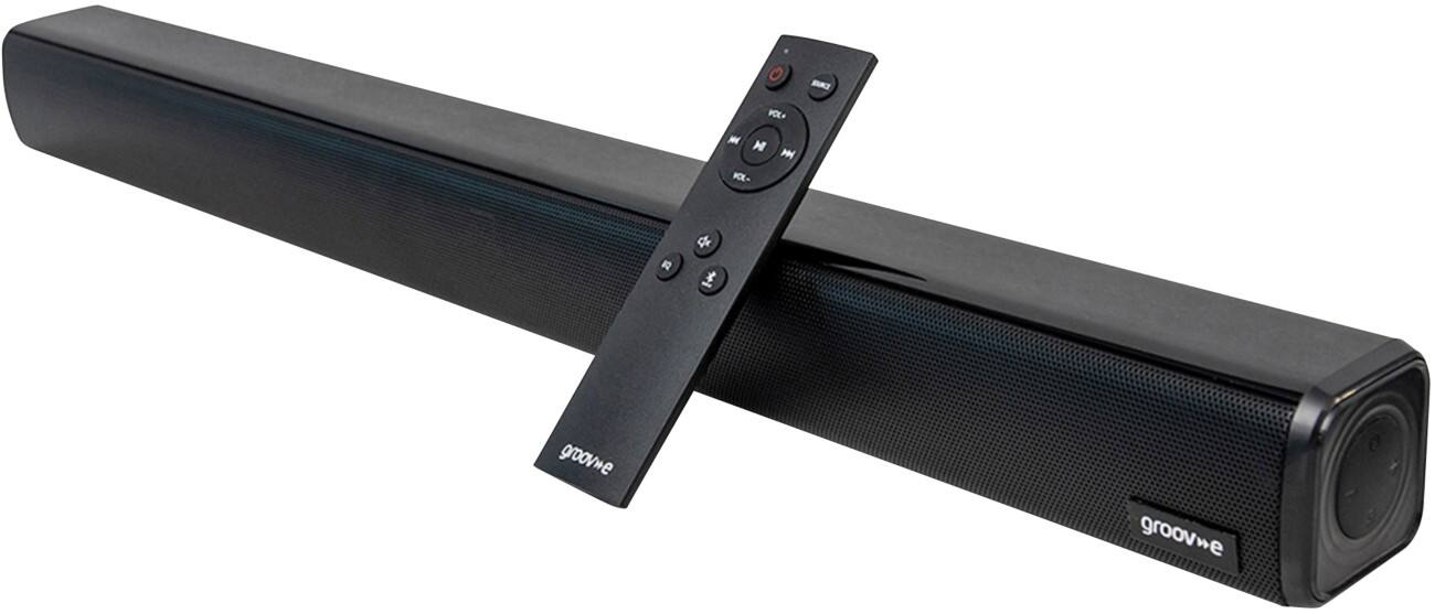 Groove-e Dual‑Deck VCR‑2 Soundbar With Bluetooth 50 mW GV2020 Black