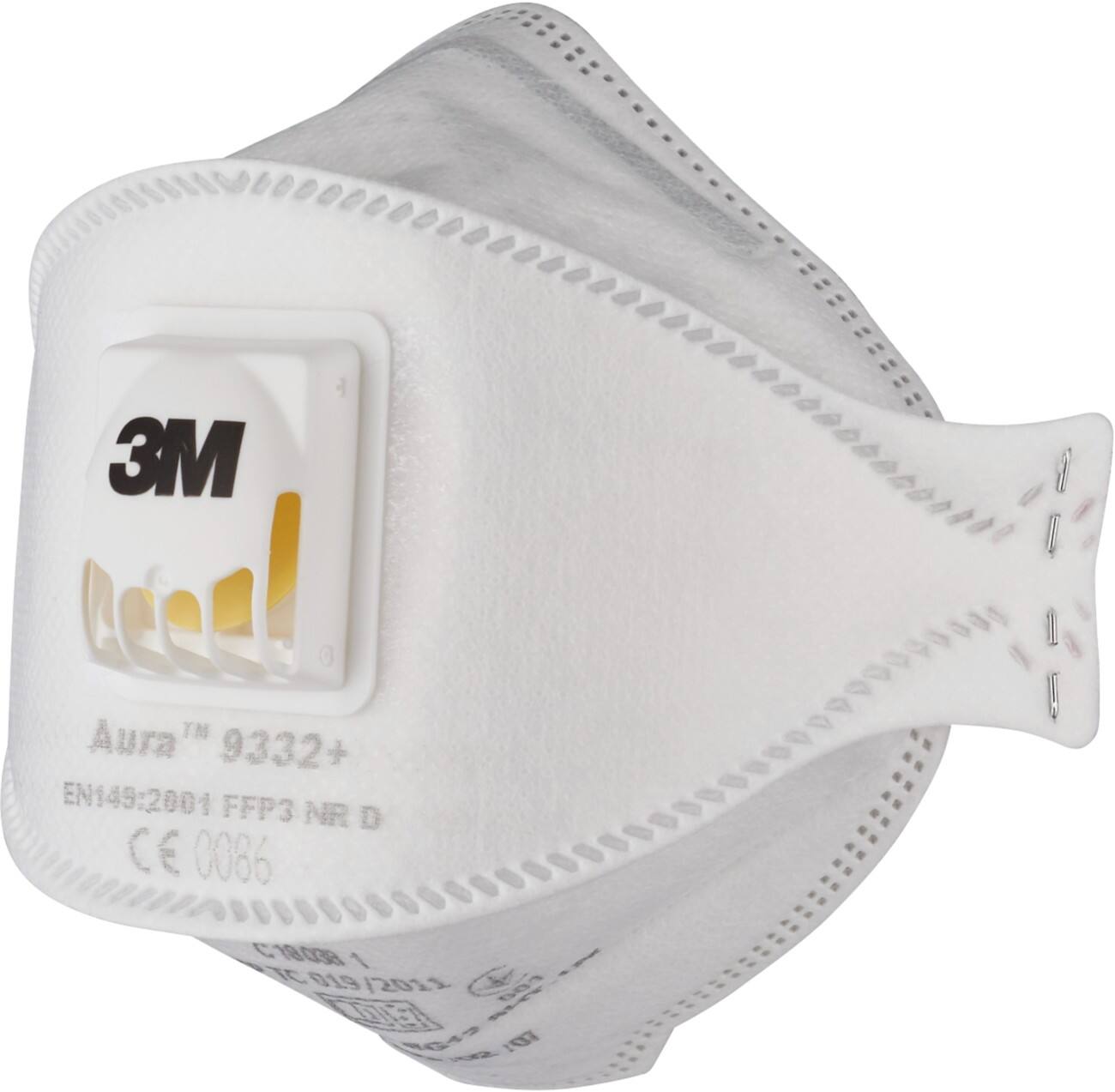 3M Aura Cool Flow Valve Respirator White Valved Pack of 10