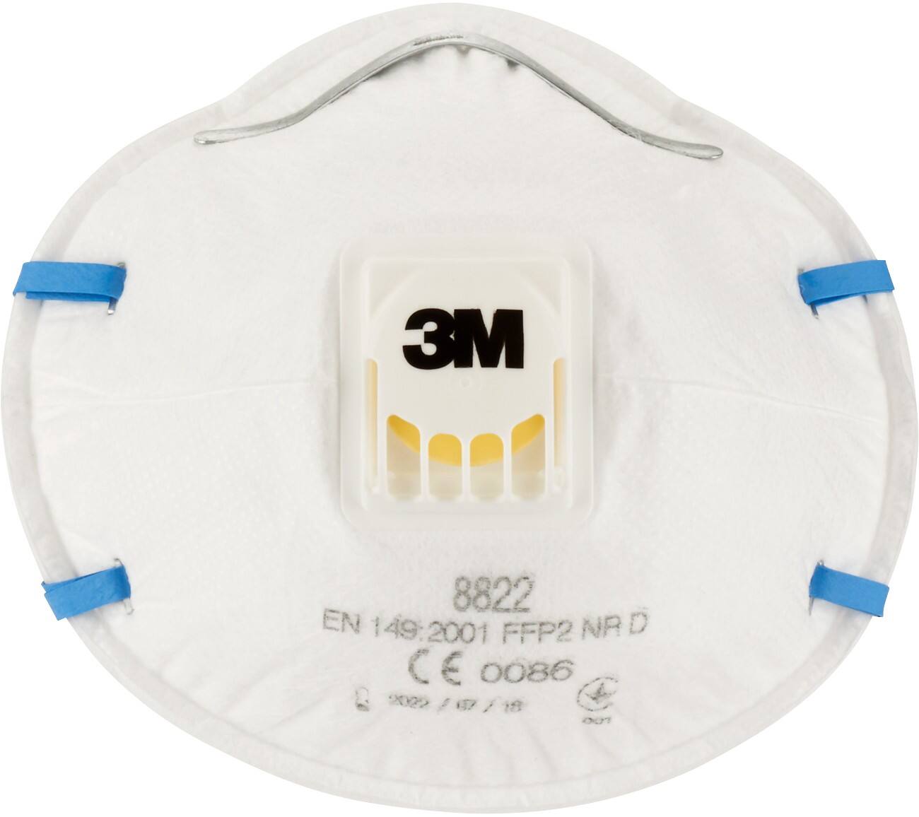 3M Cool Flow Valve Respirator White Valved Pack of 10