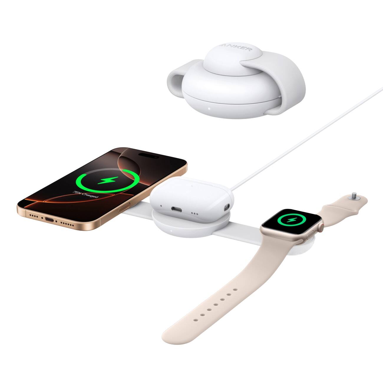 Anker 15W Wireless Charger with 3x wireless charging positions B25M8H21