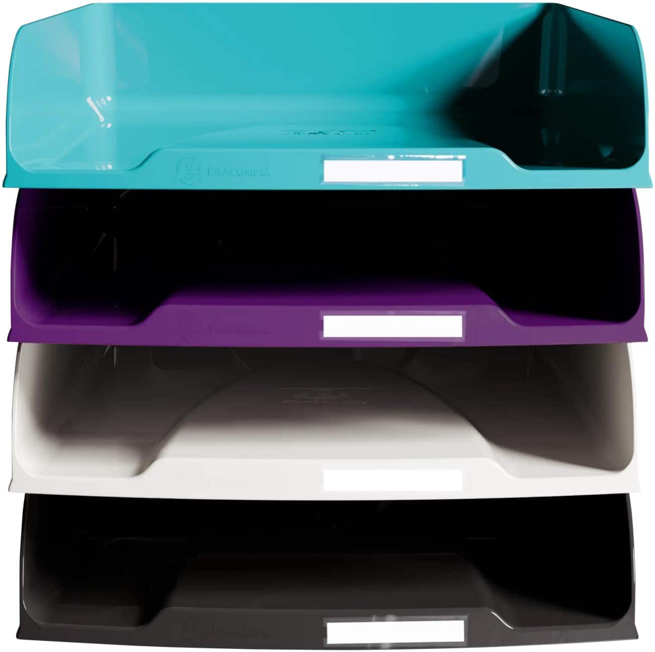 Exacompta Titane Letter Tray Stackable A4+ Pack of 4