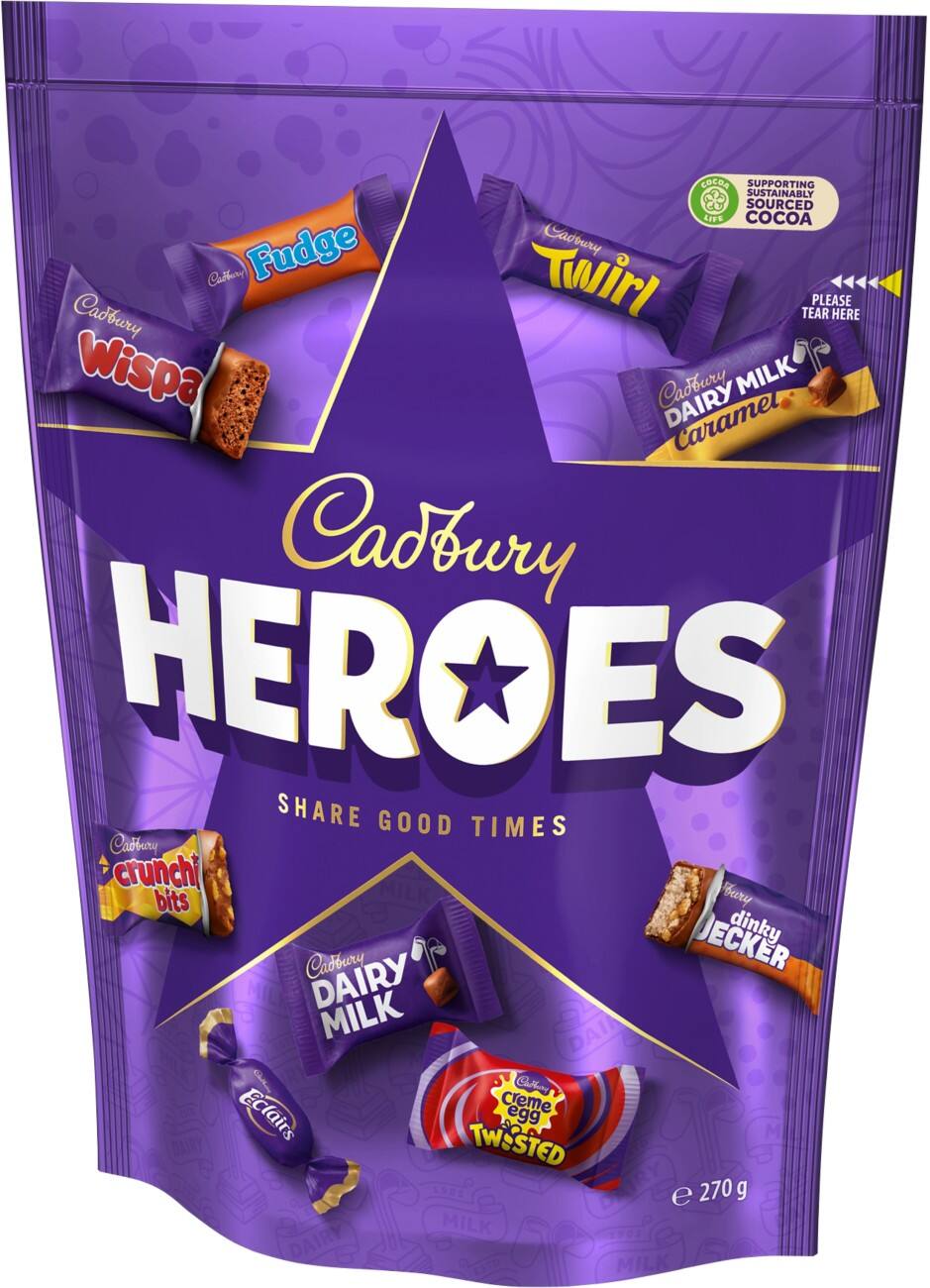 Cadbury Heroes Milk Chocolate Sharing Pouch 270g