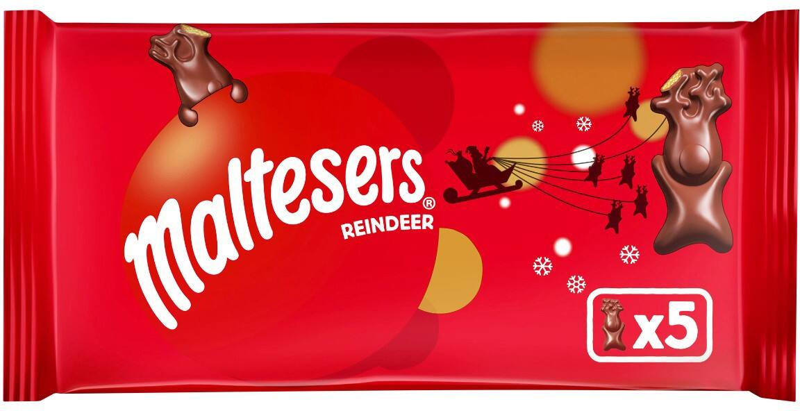 Maltesers Milk Chocolate Reindeer 145g Pack of 5