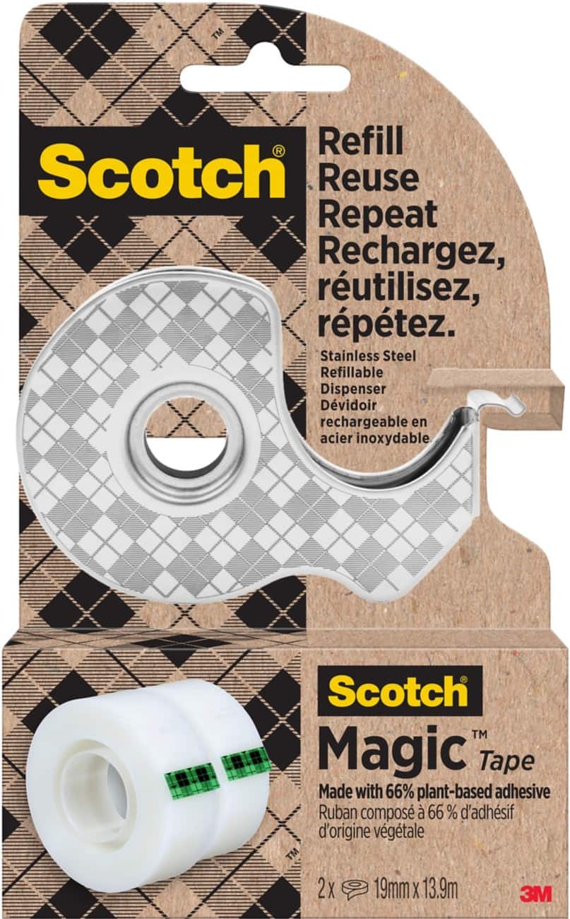 Scotch Tape Dispenser Magic 7100334048 Silver 25 mm (W) x 33 m (L) Set of 3