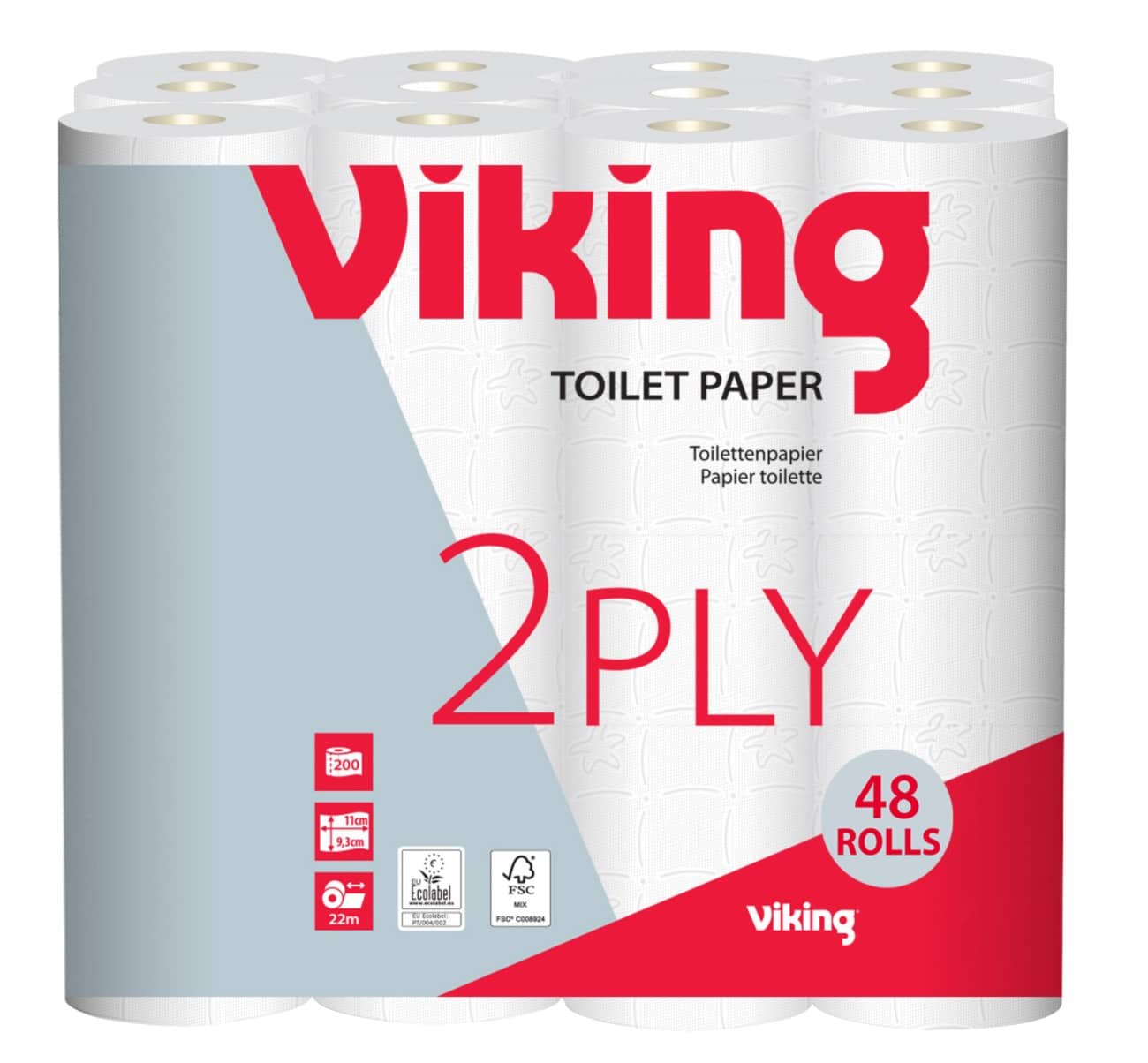 Viking Toilet Roll 2 Ply 48 Rolls of 200 Sheets