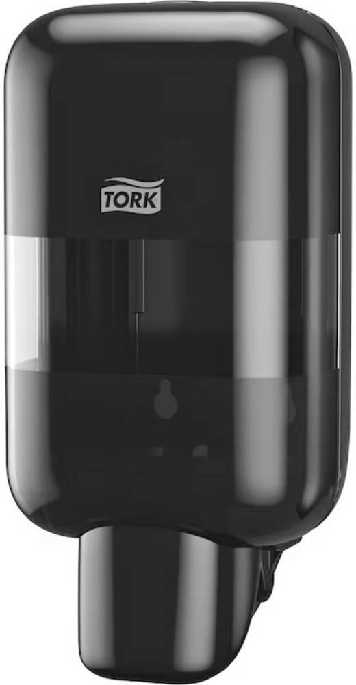 Tork Mini Soap and Hand Sanitiser Dispenser Black - Compact Hygienic Wall Mounted Dispenser for Soaps and Sanitisers