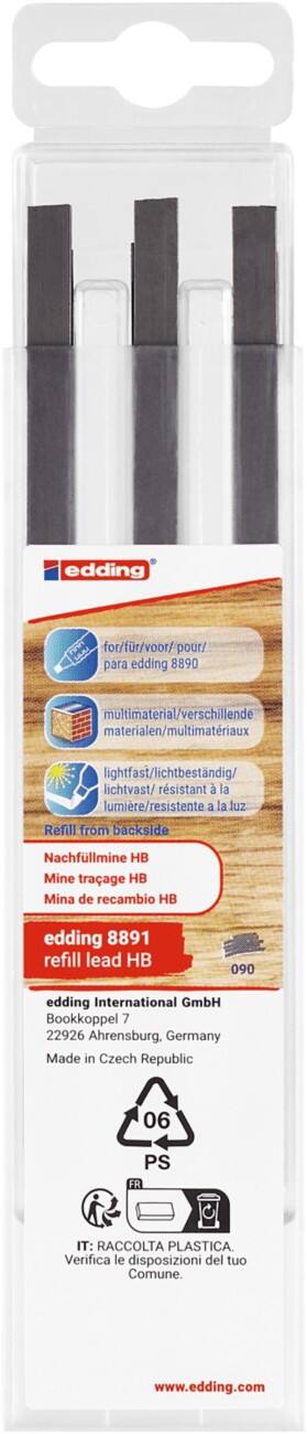 edding Pencil Leads  -   Graphite 8891 Pack of 6