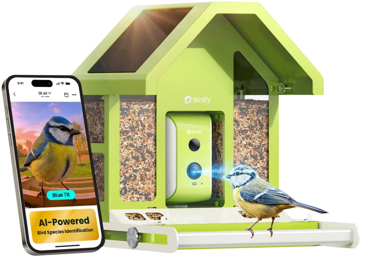 Birdfy Smart AI Bird Feeder & Bird Watch Camera Solar Powered Metal