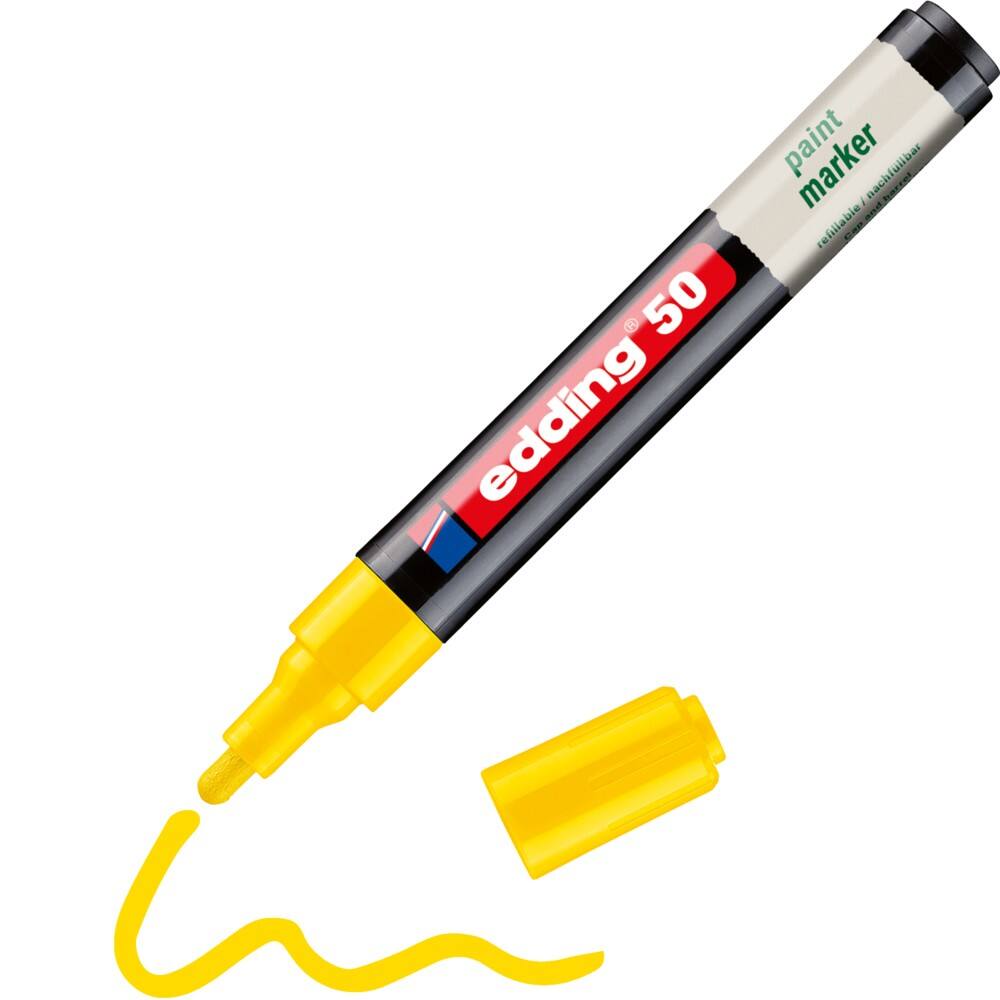 edding Permanent Paint Marker Yellow Medium Bullet 2 - 3 mm Pack of 10