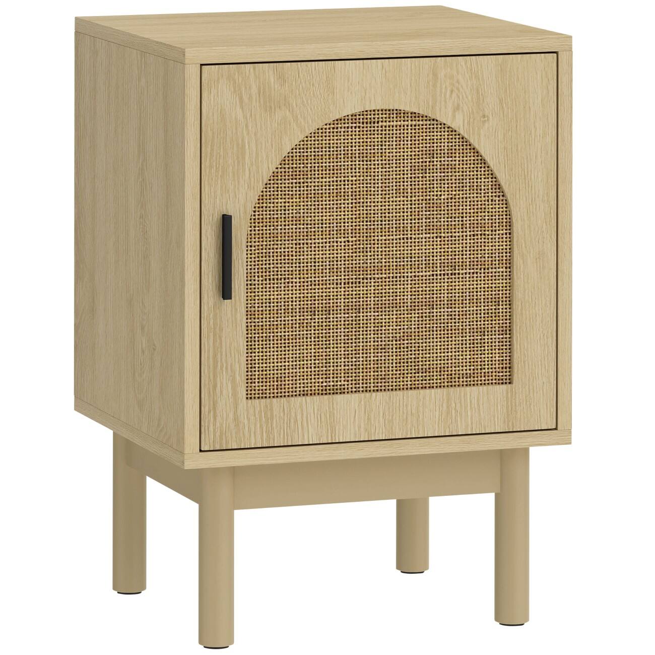 HOMCOM Nightstand Bedside Table 1 Drawers 40 kg UDL MDF (Medium Density Fibreboard) 350 x 400 x 580 mm
