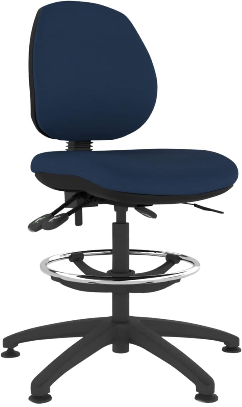 Energi-24 Ergonomic Chair Permanent Contact Vinyl Without armrest Height-Adjustable Seat Black 150 kg CT100D/BE 640 x 640 x 960 mm 5