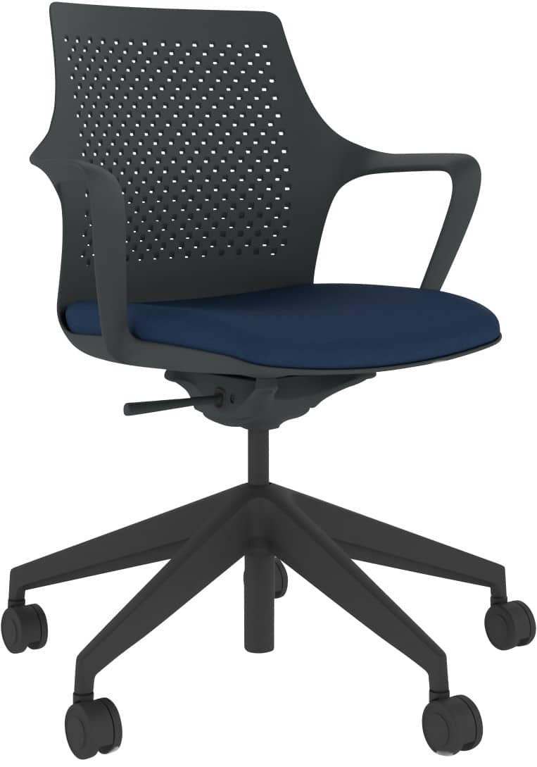 Energi-24 Ergonomic Chair Basic Tilt Fabric Fixed Armrest Height-Adjustable Seat Black 150 kg FZ01/BE 690 x 690 x 835 mm 5