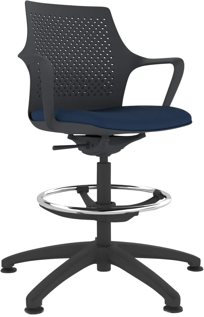 Energi-24 Ergonomic Chair Basic Tilt Fabric Fixed Armrest Height-Adjustable Seat Black 150 kg FZ01/WS/BE 690 x 690 x 975 mm 5