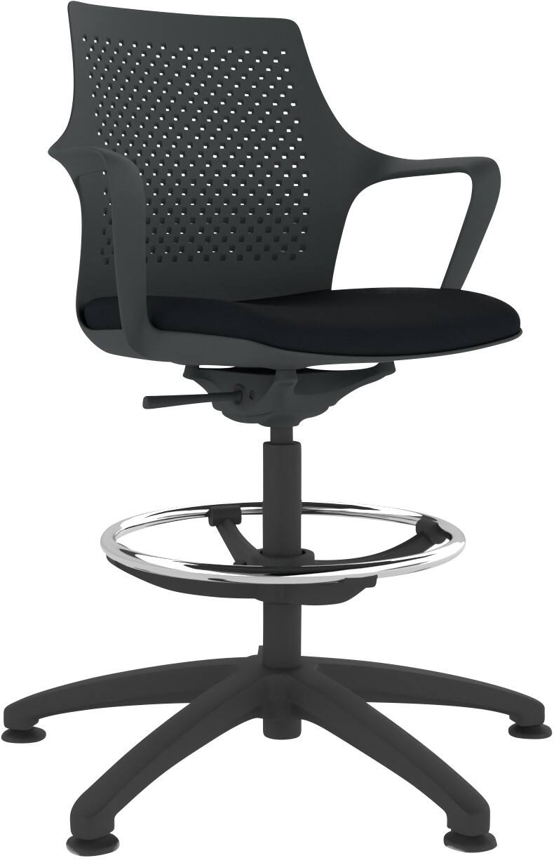 Energi-24 Ergonomic Chair Basic Tilt Fabric Fixed Armrest Height-Adjustable Seat Black 150 kg FZ01/WS/BK 690 x 690 x 975 mm 5